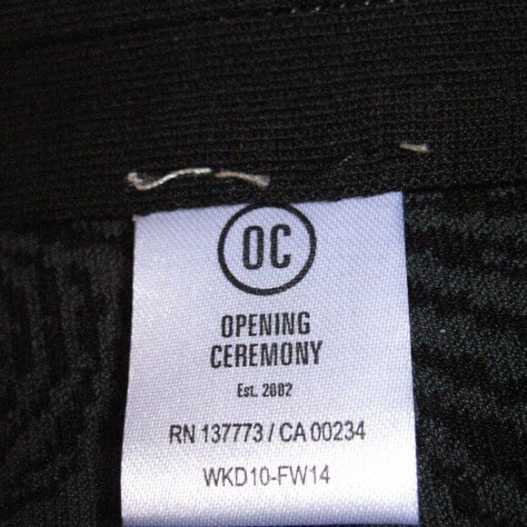 NWOT Opening Ceremony Green Black Knit Zip Dress - Picture 11 of 11